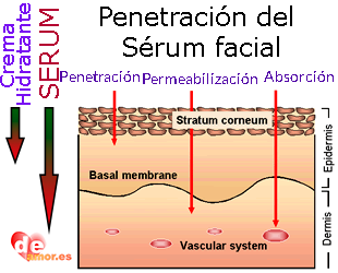 Penetración del serum facial